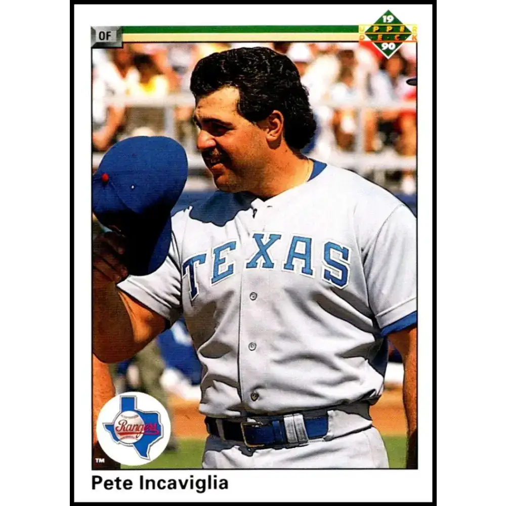 1990 Upper Deck #333 Pete Incaviglia NM-MT Texas Rangers Baseball Card - Baseball Card Single