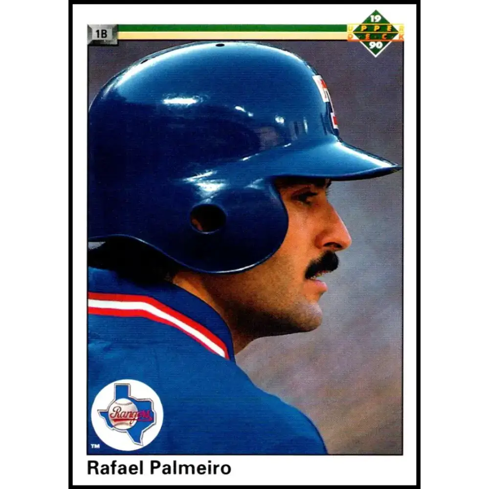 1990 Upper Deck #335 Rafael Palmeiro NM-MT Texas Rangers Baseball Card - Baseball Card Single