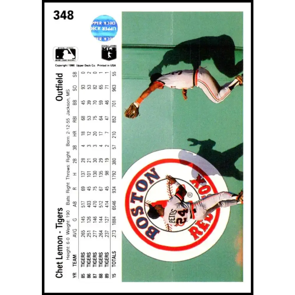 1990 Upper Deck #348 Chet Lemon NM-MT Detroit Tigers Baseball Card - Baseball Card Single
