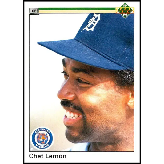 1990 Upper Deck #348 Chet Lemon NM-MT Detroit Tigers Baseball Card - Baseball Card Single