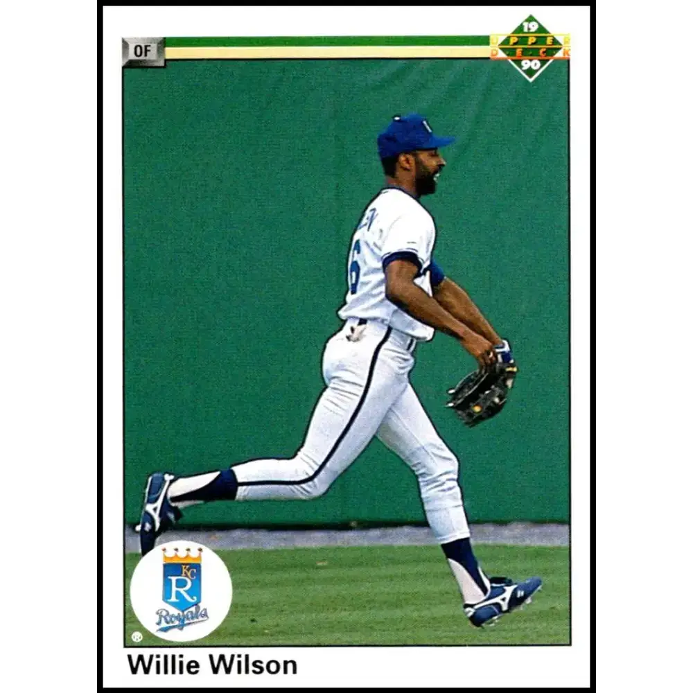 1990 Upper Deck #349 Willie Wilson NM-MT Kansas City Royals Baseball Card - Baseball Card Single
