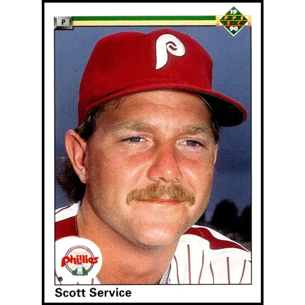 1990 Upper Deck #35 Scott Service UER NM-MT Philadelphia Phillies Baseball Card - Baseball Card Single