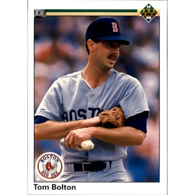 1990 Upper Deck #351 Tom Bolton NM-MT Boston Red Sox Baseball Card - Baseball Card Single