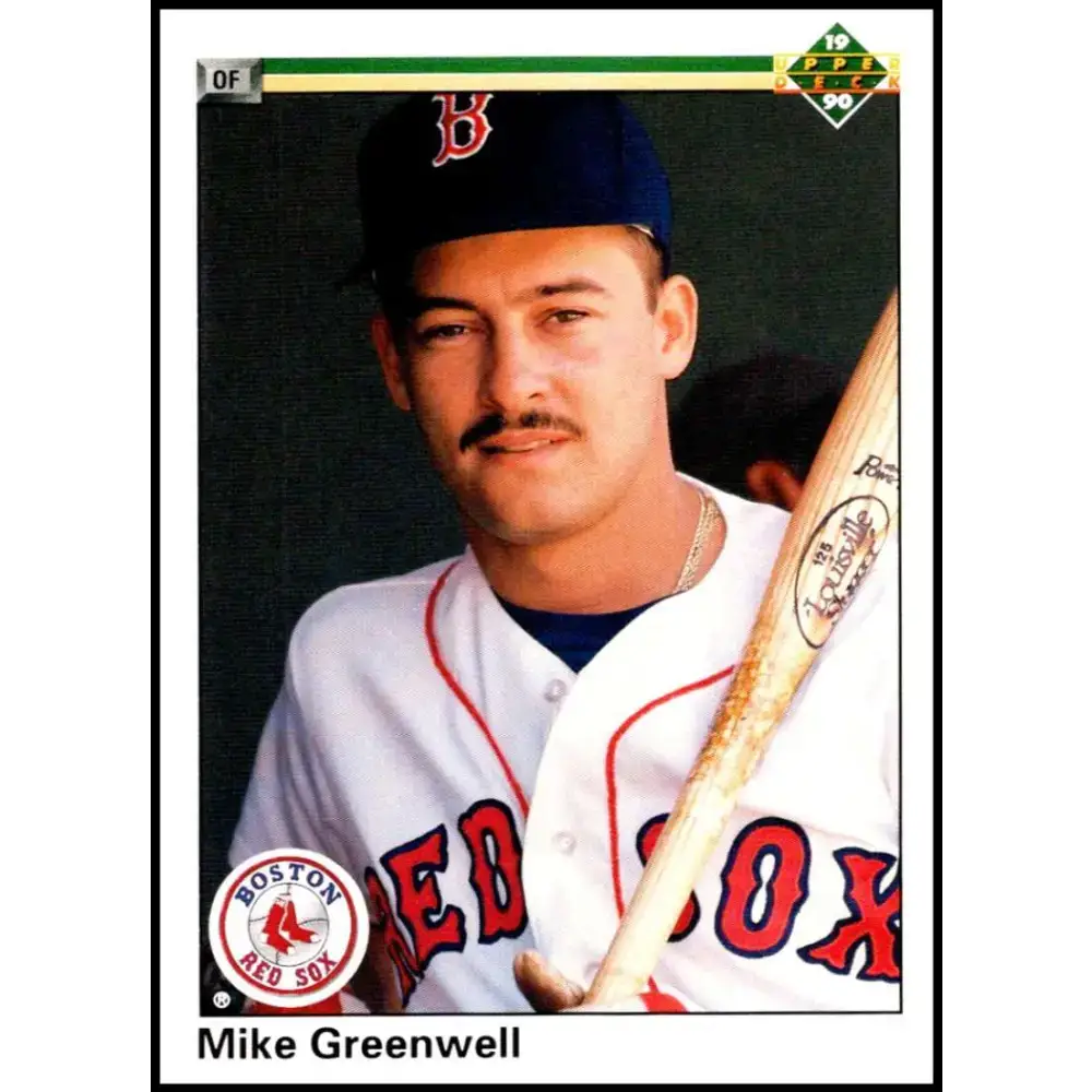 1990 Upper Deck #354 Mike Greenwell NM-MT Boston Red Sox Baseball Card - Baseball Card Single