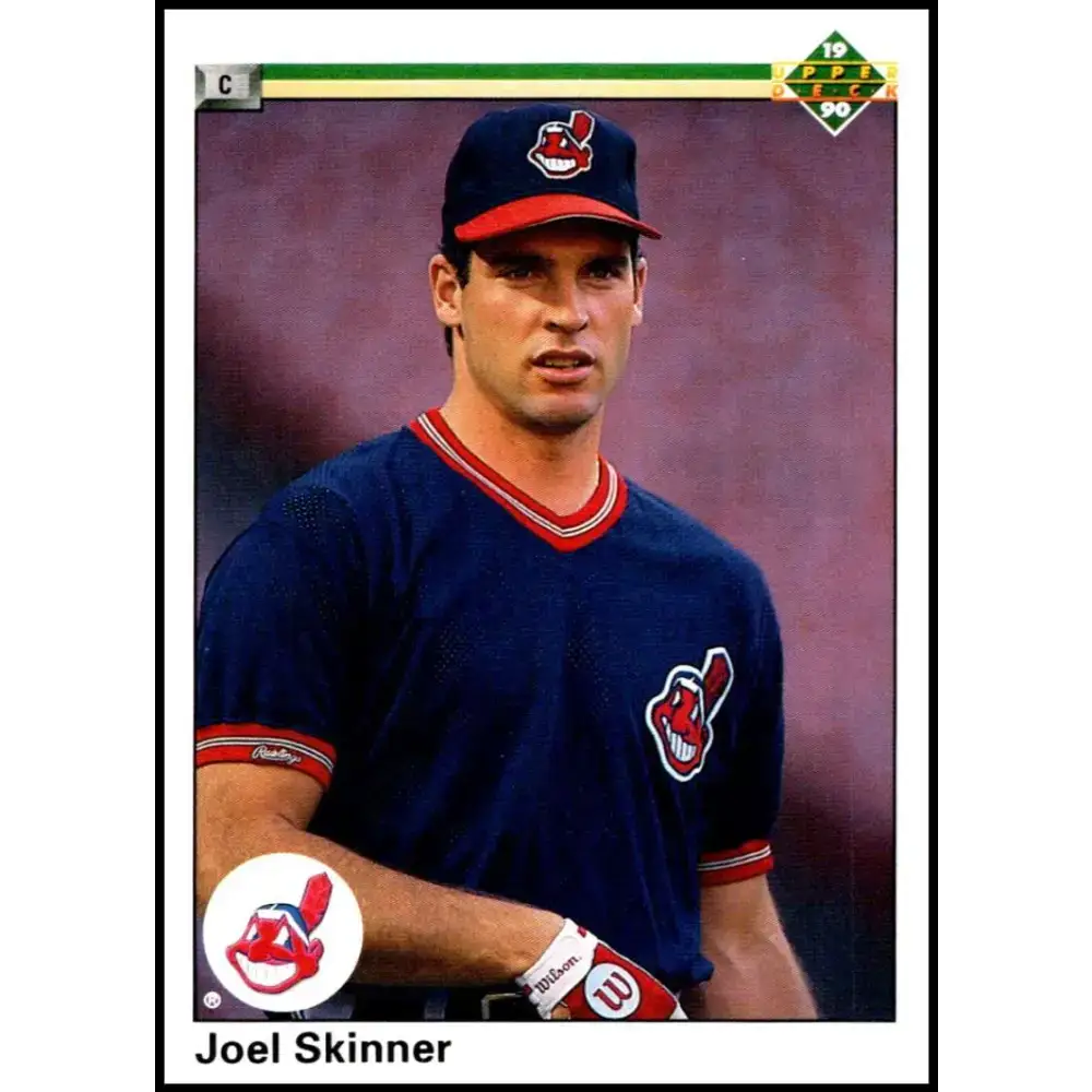 1990 Upper Deck #369 Joel Skinner NM-MT Cleveland Indians Baseball Card - Baseball Card Single