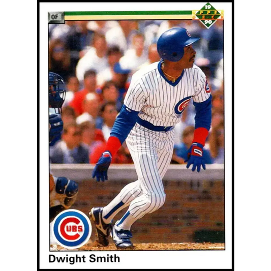 1990 Upper Deck #376 Dwight Smith NM-MT Chicago Cubs Baseball Card - Baseball Card Single
