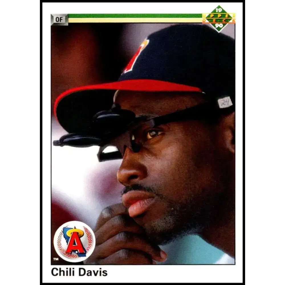 1990 Upper Deck #38 Chili Davis NM-MT California Angels Baseball Card - Baseball Card Single