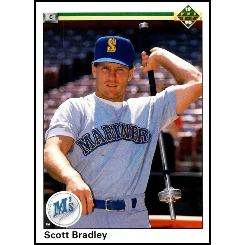 1990 Upper Deck #383 Scott Bradley NM-MT Seattle Mariners Baseball Card - Baseball Card Single