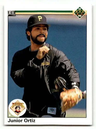 Vintage Junior Ortiz Pittsburgh baseball card featuring Ortiz Pittsburgh Pirates uniform