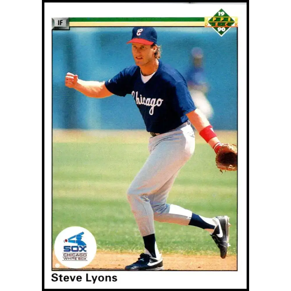 1990 Upper Deck #390 Steve Lyons NM-MT Chicago White Sox Baseball Card - Baseball Card Single