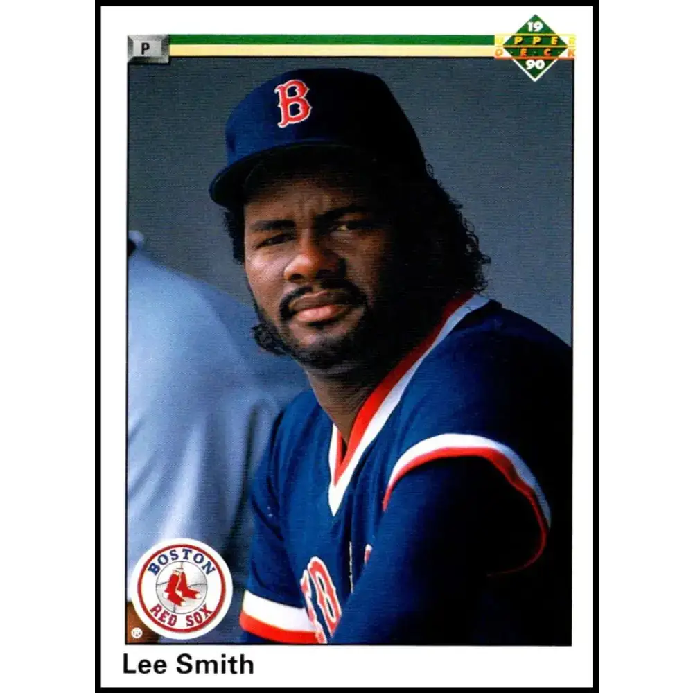 1990 Upper Deck #393 Lee Smith NM-MT Boston Red Sox Baseball Card - Baseball Card Single