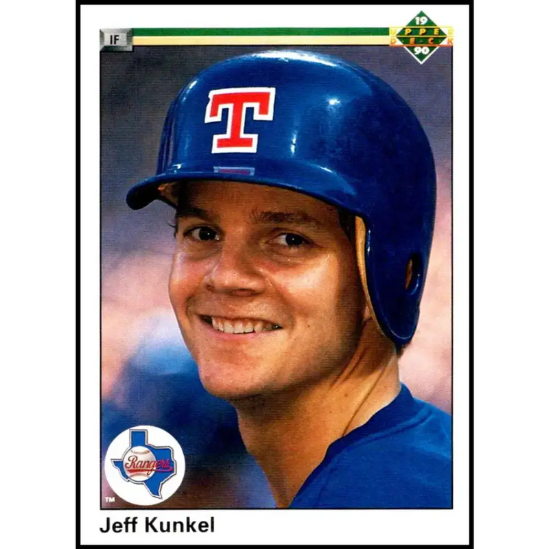 1990 Upper Deck #394 Jeff Kunkel NM-MT Texas Rangers Baseball Card - Baseball Card Single
