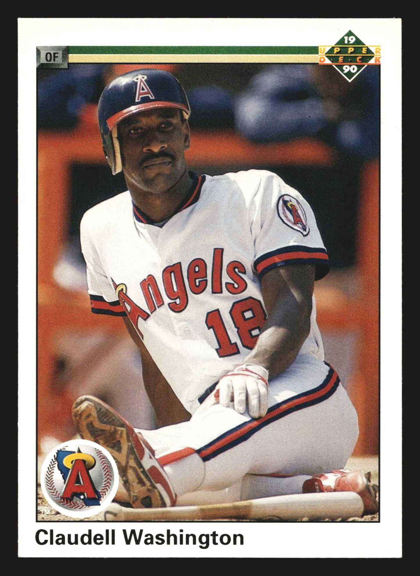1990 Upper Deck #395 Claudell Washington California Angels - Baseball Card Single