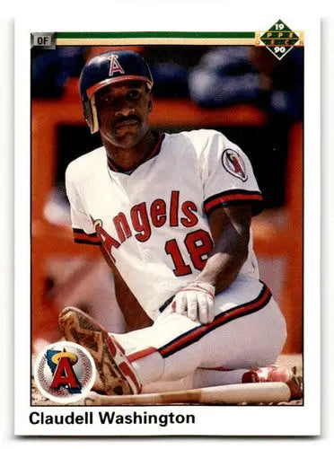 1990 Upper Deck #395 Claudell Washington California Angels Baseball ID:54198 - Baseball Card Single