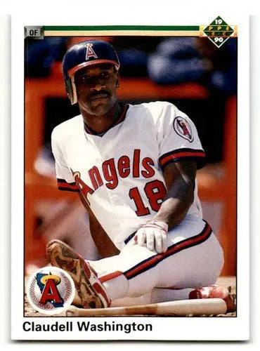 1990 Upper Deck #395 Claudell Washington California Angels Baseball ID:54171 - Baseball Card Single