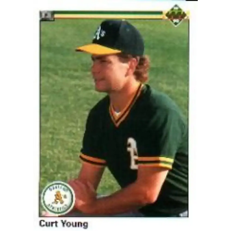 1990 Upper Deck #4 Curt Young UER NM-MT Oakland Athletics Baseball Card - Baseball Card Single