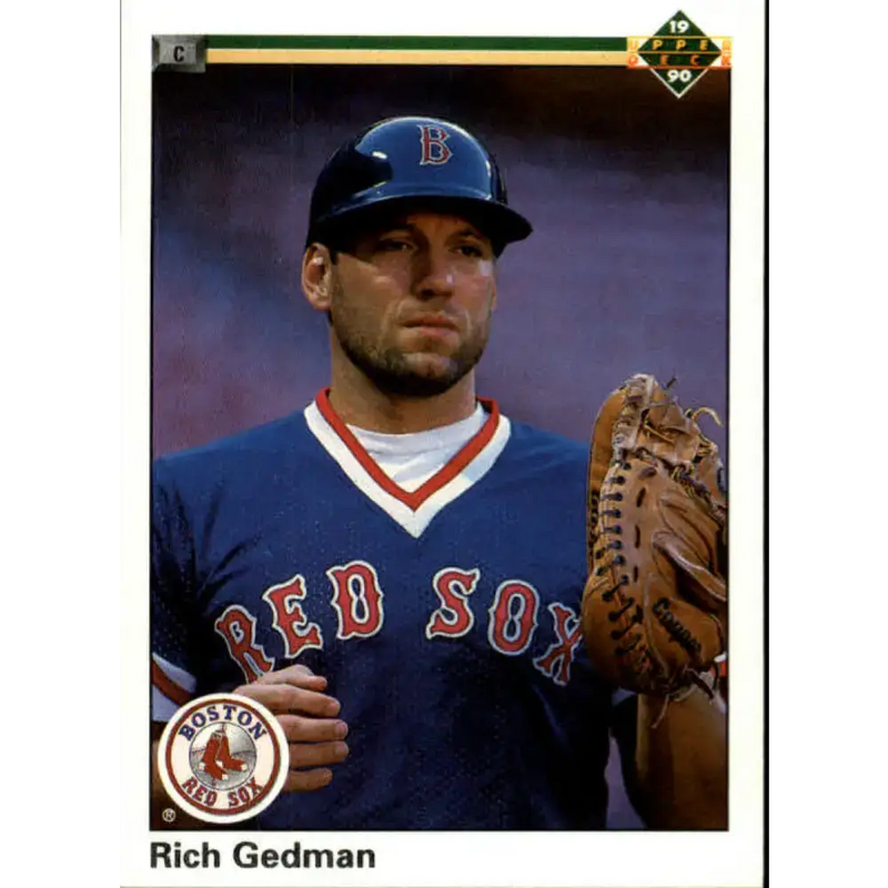 1990 Upper Deck #402 Rich Gedman NM-MT Boston Red Sox Baseball Card - Baseball Card Single