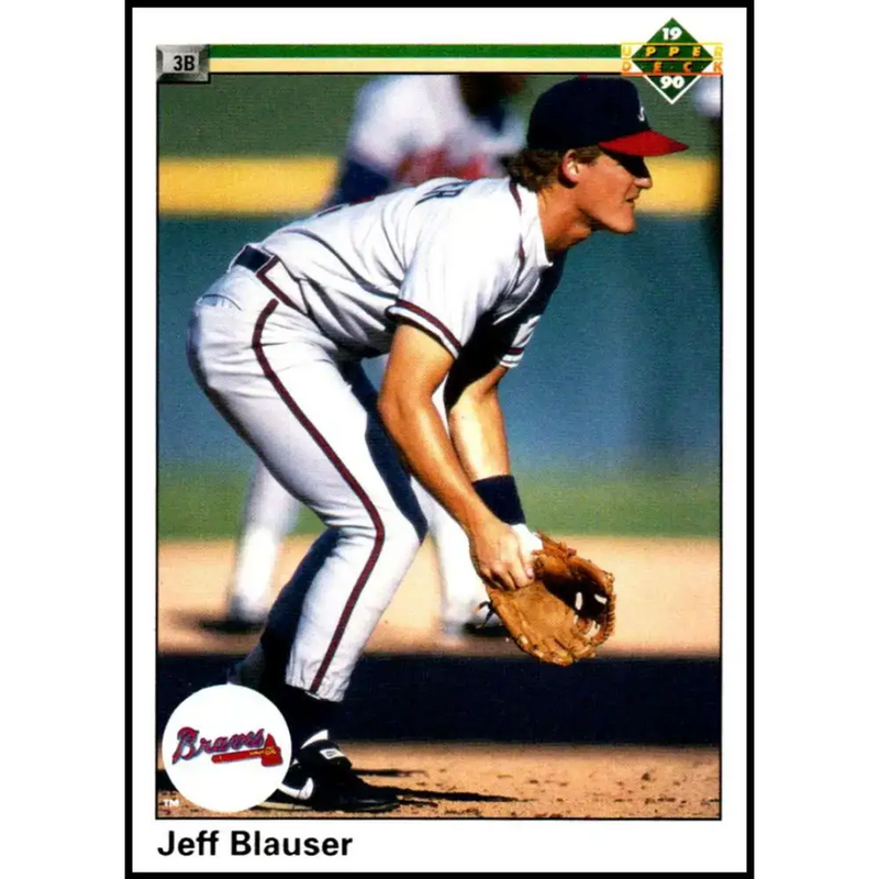1990 Upper Deck #406 Jeff Blauser NM-MT Atlanta Braves Baseball Card - Baseball Card Single