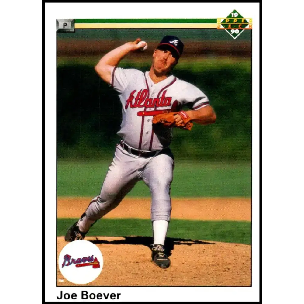 1990 Upper Deck #408 Joe Boever UER NM-MT Atlanta Braves Baseball Card - Baseball Card Single