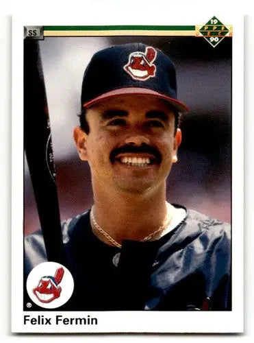 1990 Upper Deck #409 Felix Fermin Cleveland Indians Baseball Cards E ID:54159 - Baseball Card Single