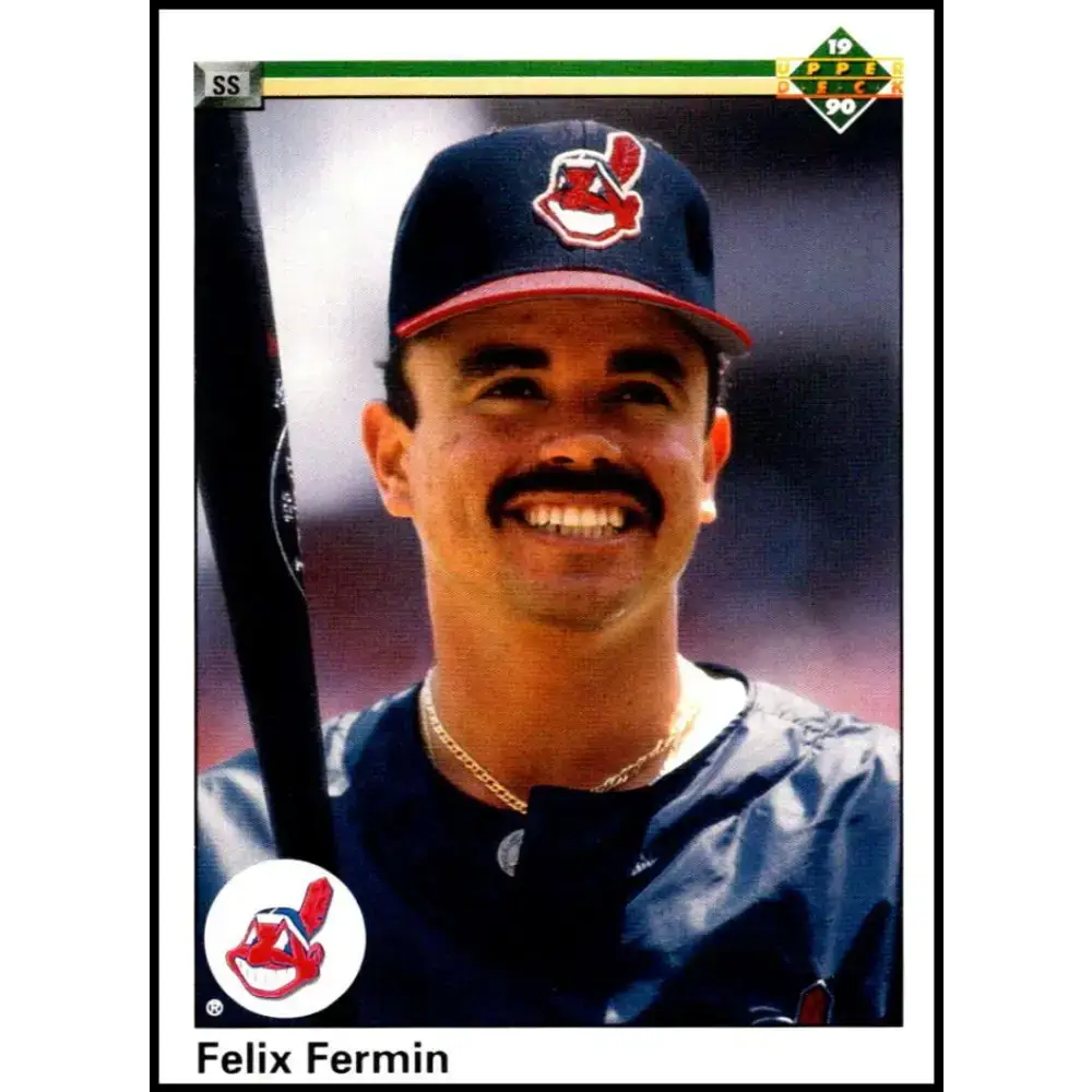 1990 Upper Deck #409 Felix Fermin NM-MT Cleveland Indians Baseball Card - Baseball Card Single