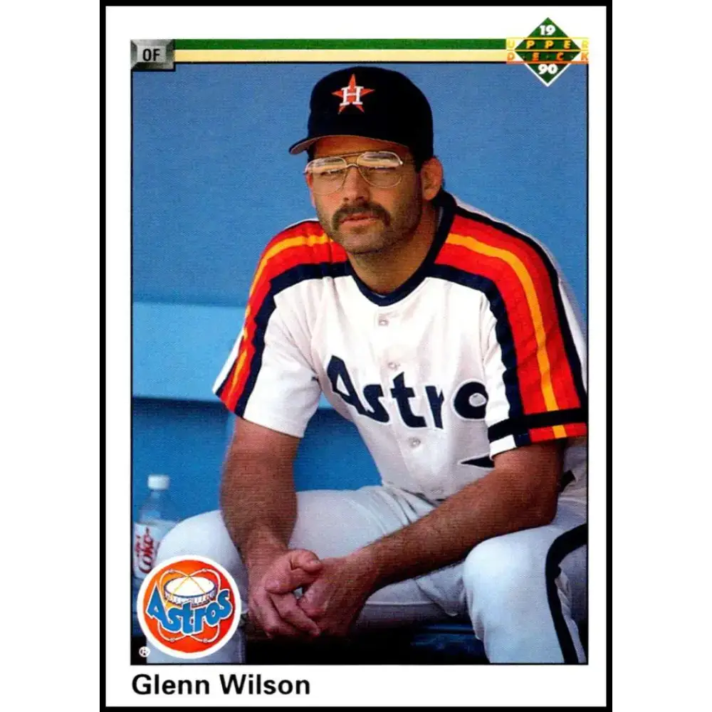 1990 Upper Deck #410 Glenn Wilson NM-MT Houston Astros Baseball Card - Baseball Card Single
