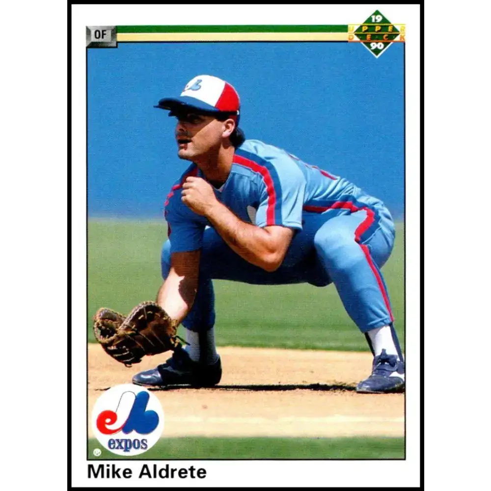 1990 Upper Deck #415 Mike Aldrete NM-MT Montreal Expos Baseball Card - Baseball Card Single