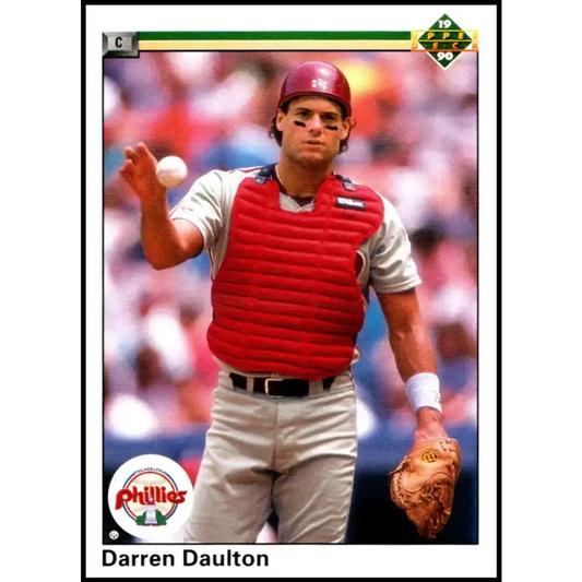 1990 Upper Deck #418 Darren Daulton NM-MT Philadelphia Phillies Baseball Card - Baseball Card Single