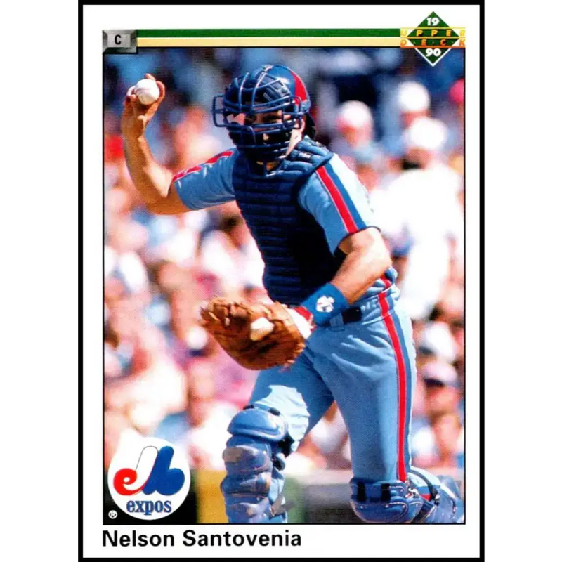 1990 Upper Deck #432 Nelson Santovenia NM-MT Montreal Expos Baseball Card - Baseball Card Single