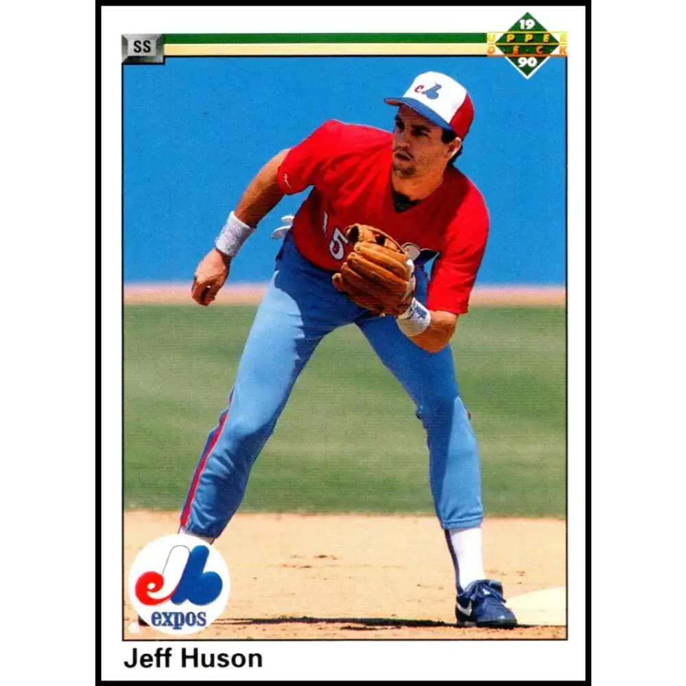 1990 Upper Deck #434 Jeff Huson NM-MT RC Rookie Montreal Expos Baseball Card - Baseball Card Single