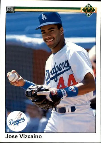 1990 Upper Deck #44 Jose Vizcaino NM-MT RC Rookie Dodgers - Baseball Card Single