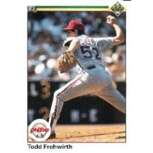 1990 Upper Deck #443 Todd Frohwirth NM-MT Philadelphia Phillies Baseball Card - Baseball Card Single