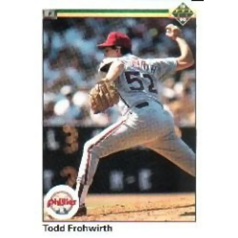 1990 Upper Deck #443 Todd Frohwirth NM-MT Philadelphia Phillies Baseball Card - Baseball Card Single