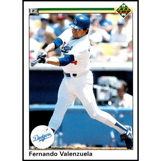 1990 Upper Deck #445 Fernando Valenzuela NM-MT Los Angeles Dodgers Baseball Card - Baseball Card Single