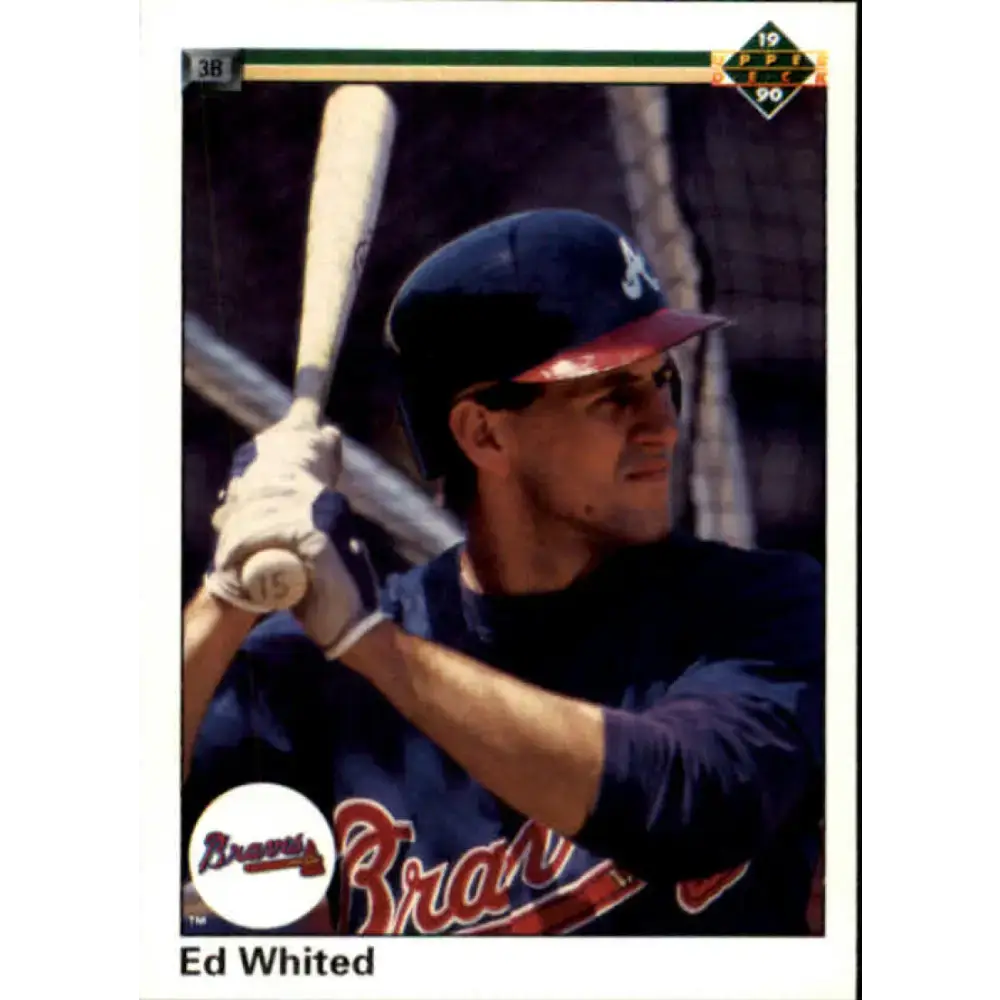 1990 Upper Deck #447 Ed Whited UER NM-MT RC Rookie Atlanta Braves Baseball Card - Baseball Card Single
