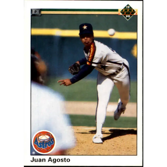 1990 Upper Deck #450 Juan Agosto NM-MT Houston Astros Baseball Card - Baseball Card Single