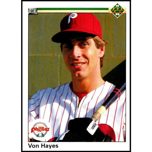 1990 Upper Deck #453 Von Hayes NM-MT Philadelphia Phillies Baseball Card - Baseball Card Single