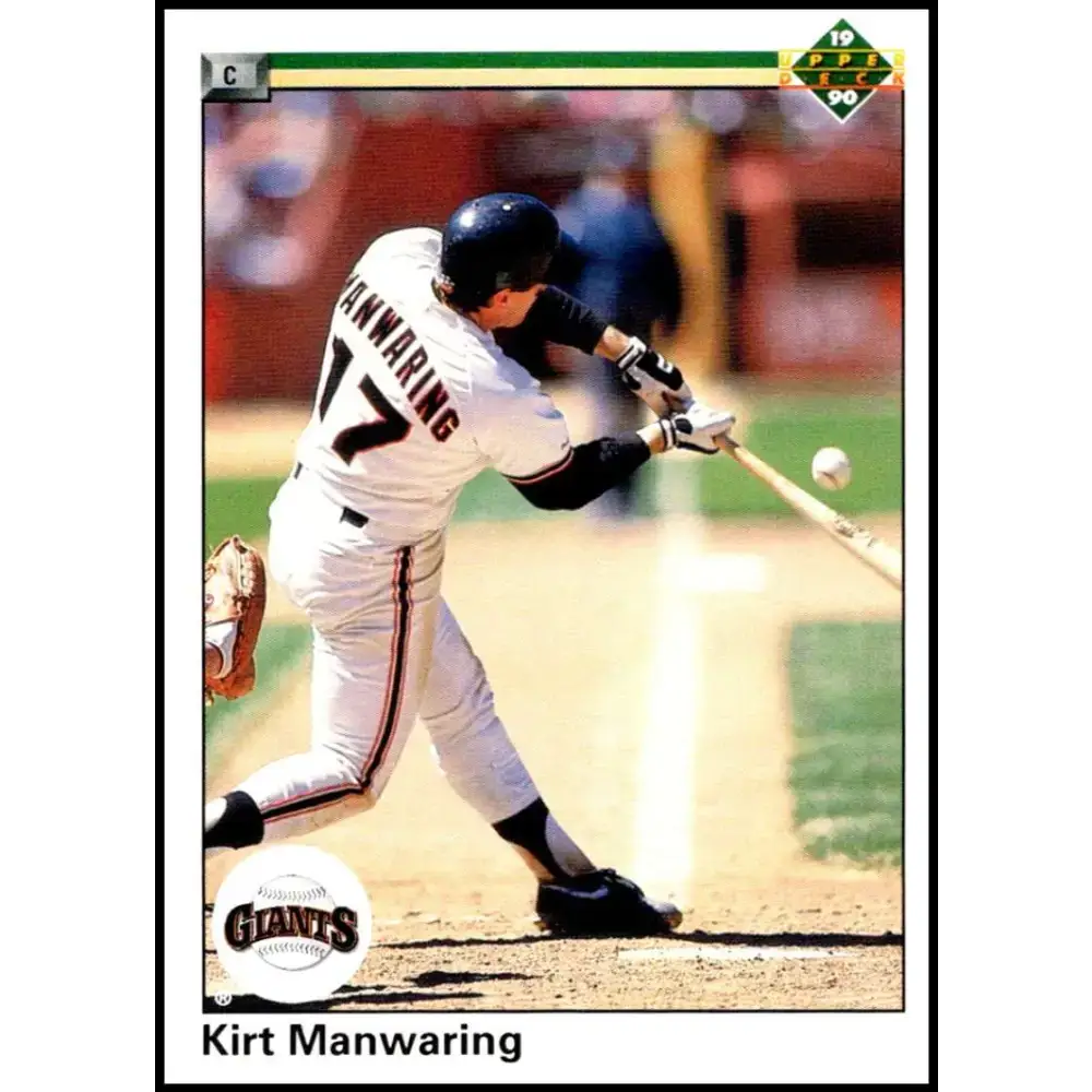 1990 Upper Deck #457 Kirt Manwaring NM-MT San Francisco Giants Baseball Card - Baseball Card Single