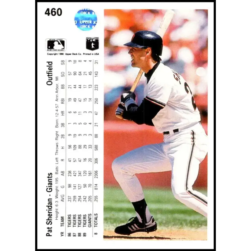 1990 Upper Deck #460 Pat Sheridan NM-MT San Francisco Giants Baseball Card - Baseball Card Single