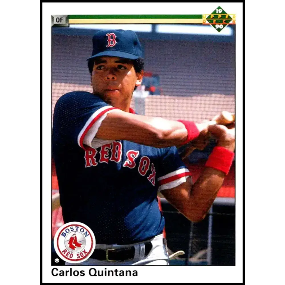 1990 Upper Deck #465 Carlos Quintana UER NM-MT Boston Red Sox Baseball Card - Baseball Card Single