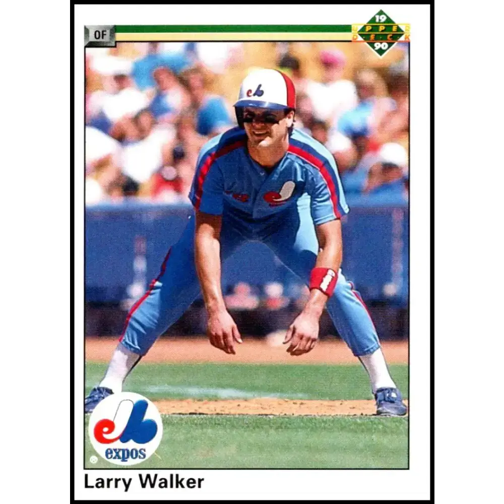 1990 Upper Deck #466 Larry Walker NM-MT RC Rookie Montreal Expos Baseball Card - Baseball Card Single