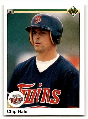 Original gloss 1990 Upper Deck Chip Hale Minnesota Twins baseball card featuring Hale Minnesota Twins