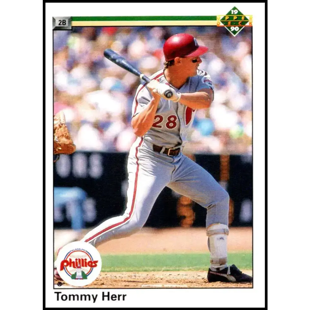 1990 Upper Deck #488 Tom Herr NM-MT Philadelphia Phillies Baseball Card - Baseball Card Single
