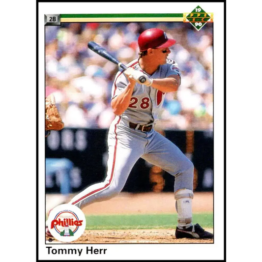 1990 Upper Deck #488 Tom Herr NM-MT Philadelphia Phillies Baseball Card - Baseball Card Single