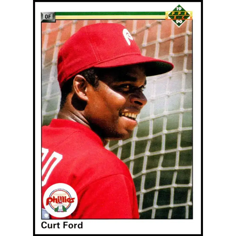 1990 Upper Deck #490 Curt Ford NM-MT Philadelphia Phillies Baseball Card - Baseball Card Single