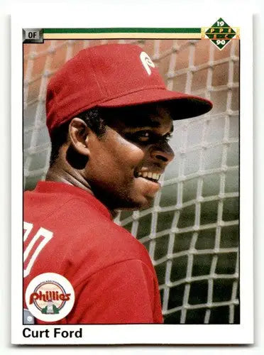 Curt Ford Philadelphia Phillies baseball card from 1990 Upper Deck #490