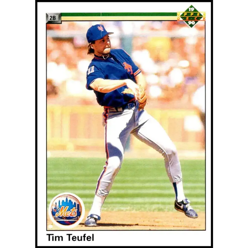 1990 Upper Deck #492 Tim Teufel NM-MT New York Mets Baseball Card - Baseball Card Single