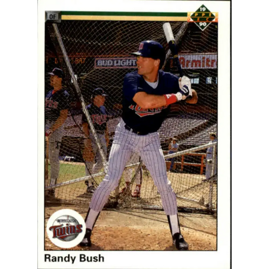 1990 Upper Deck #493 Randy Bush NM-MT Minnesota Twins Baseball Card - Baseball Card Single