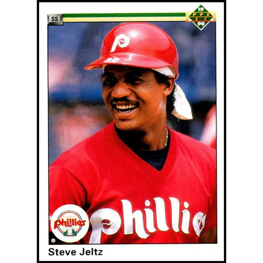 1990 Upper Deck #495 Steve Jeltz NM-MT Philadelphia Phillies Baseball Card - Baseball Card Single