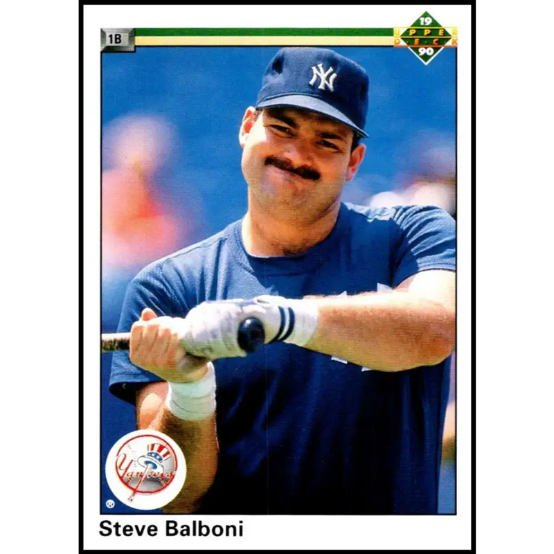1990 Upper Deck #497 Steve Balboni NM-MT New York Yankees Baseball Card - Baseball Card Single